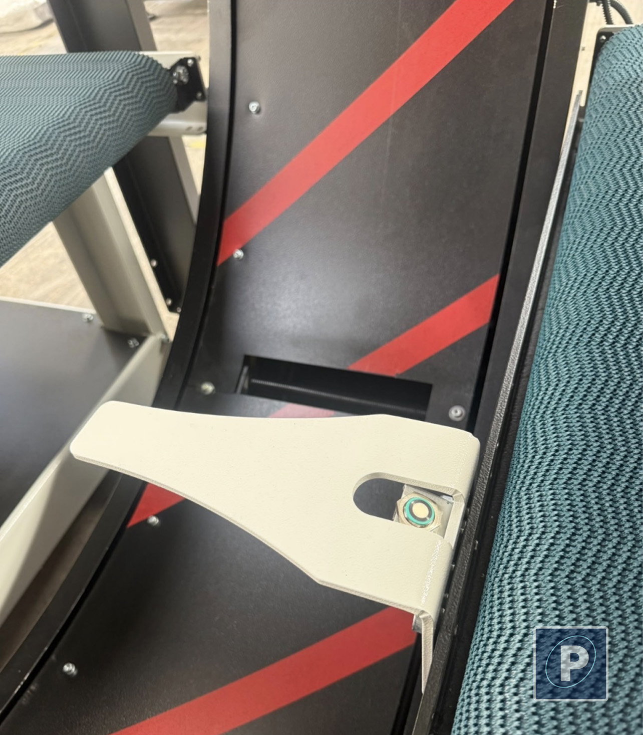 Ultrasonic detection sensor mounted on Dynawrap orbital stretch wrapper for transparent architectural glass panels
